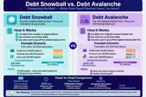 debt snowball vs avalanche method comparison