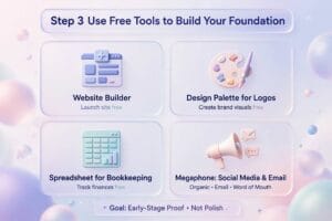 how to start a business with no money steps