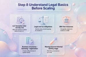how to start a business with no money steps