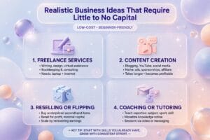 how to start a business with no money steps