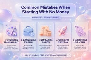 how to start a business with no money steps