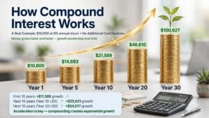 how compound interest works building wealth