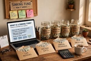 how to create a sinking fund with monthly savings goals for car repairs and gifts