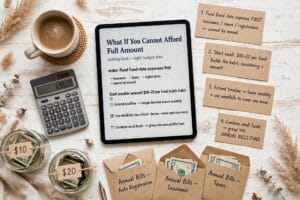 how much to put in a sinking fund with monthly savings amounts by category