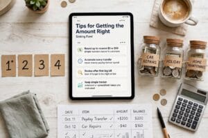 how much to put in a sinking fund with monthly savings amounts by category