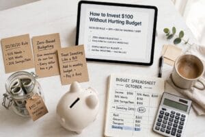 how to invest $100 as a beginner with a phone and growing savings