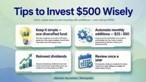 how to invest $500 with a beginner investment plan and growing savings