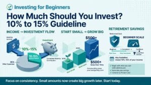 investing for beginners guide with a simple step-by-step plan and growing savings