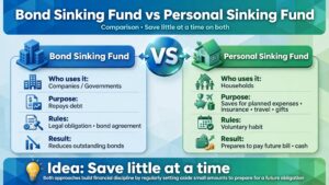 Bond sinking fund diagram showing an issuer setting aside money to repay bondholders